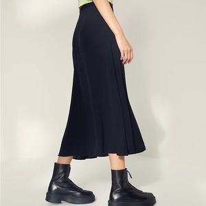 wilfred midi skirt - black - size s - waist zip
